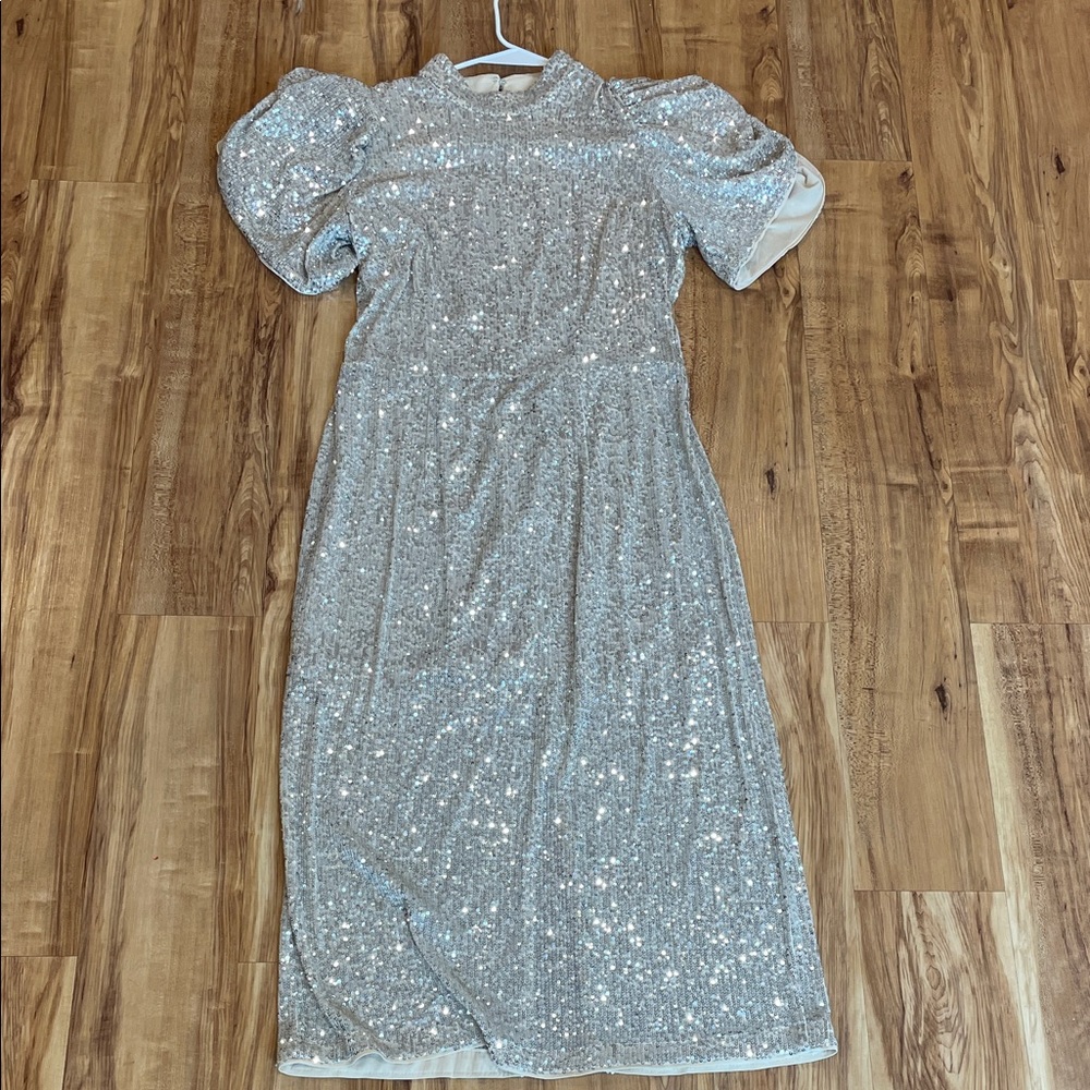 H&M Silver Sequin Dress